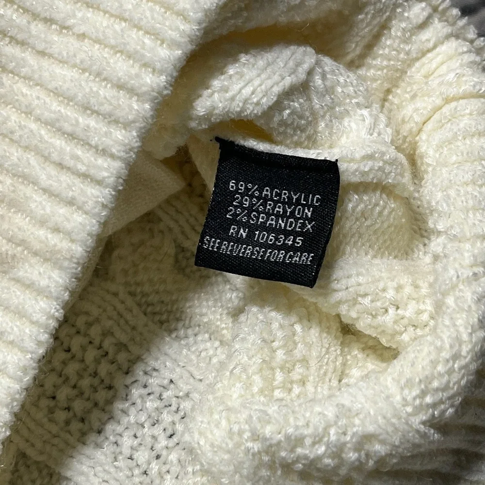 NWT Vintage Prestige Cardigan Sweater Mens XXL White Grandpa 80s‎ 90s